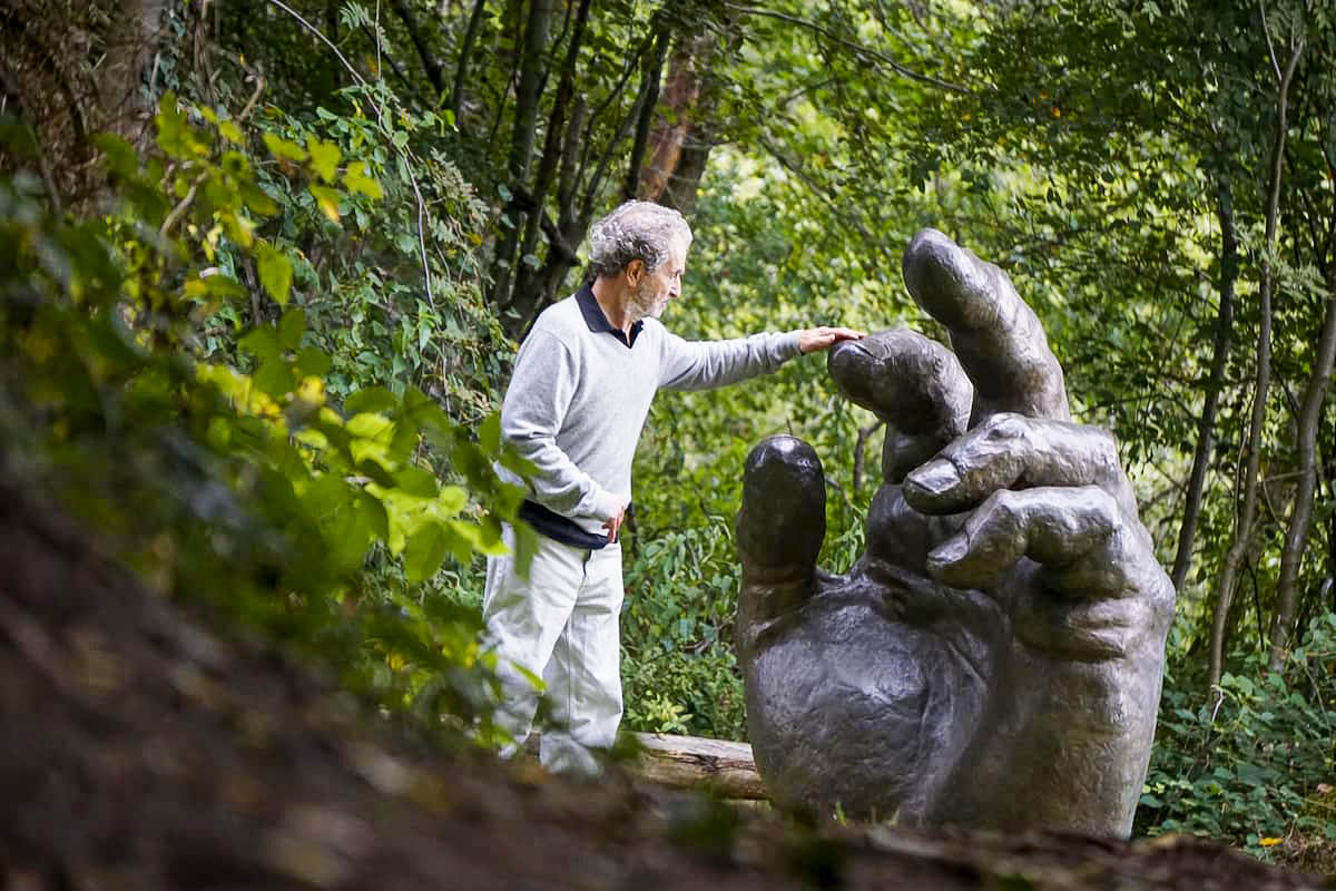 Chillida sculpture in the park